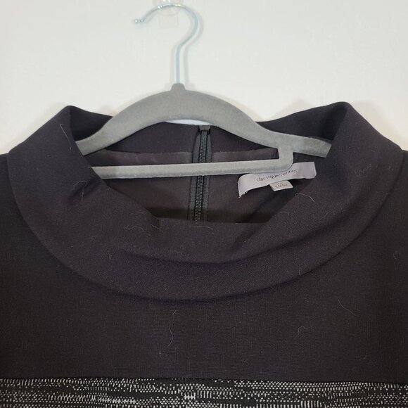 Classiques Entier Black Wool Blend Structured‎ Crew Neck Bertha Collar Blouse XS - Picture 5 of 10